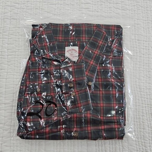 Brooks Brothers 346 Shirt Men's XL Red Black Plaid Old Money Non-Iron EUC LN - Picture 14 of 14